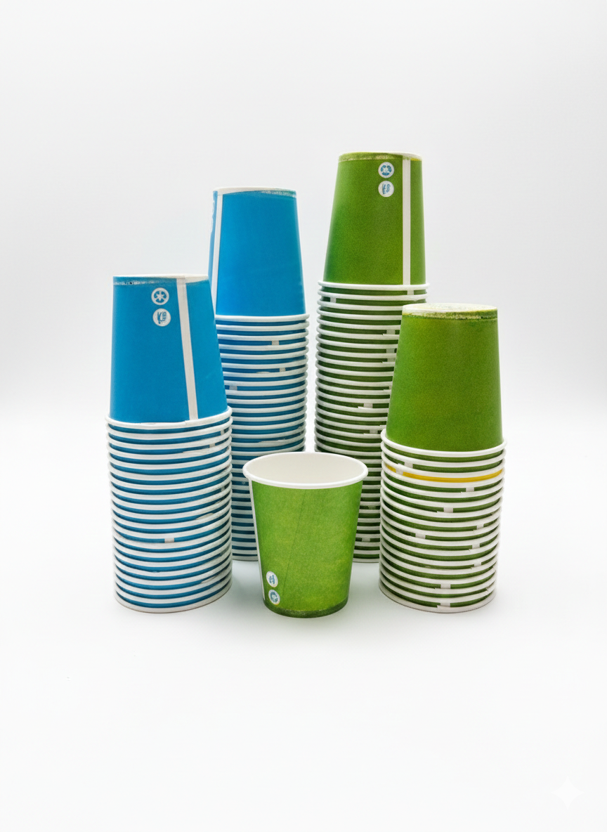 210ml Colored Paper Disposable Cups (50Pcs) - Image 2