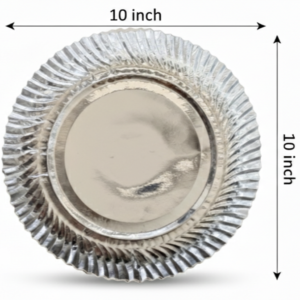 10-Inch Silver Wrinkle Dinner Plates (25Pcs)