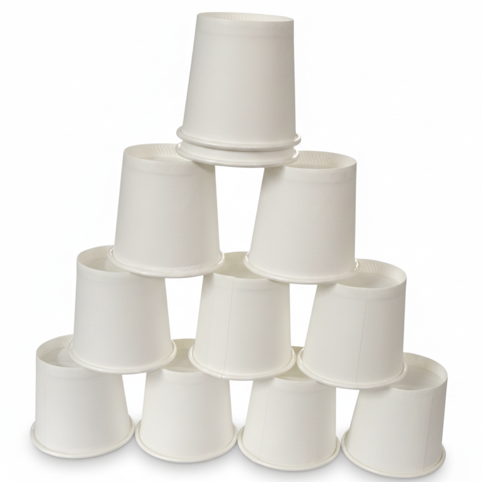 150ml Disposable White Paper Cups (50Pcs) - Image 2